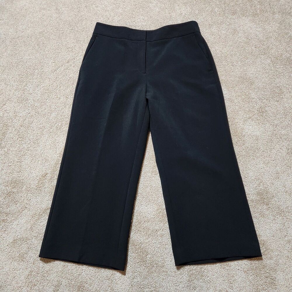Ann Taylor Pants Women 12P Black High Rise Straight Leg Ankle